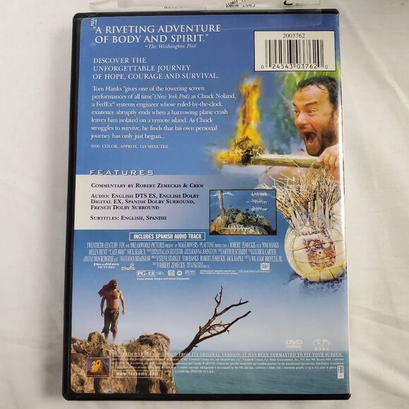 Cast Away DVD Full Screen Edition (Tom Hanks) - Picture 3 of 3